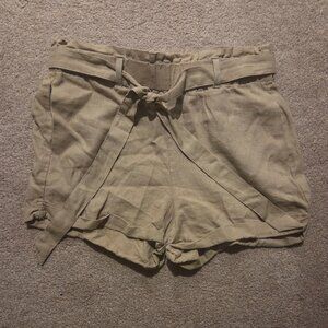 Charlotte Russe Beige Tied Shorts